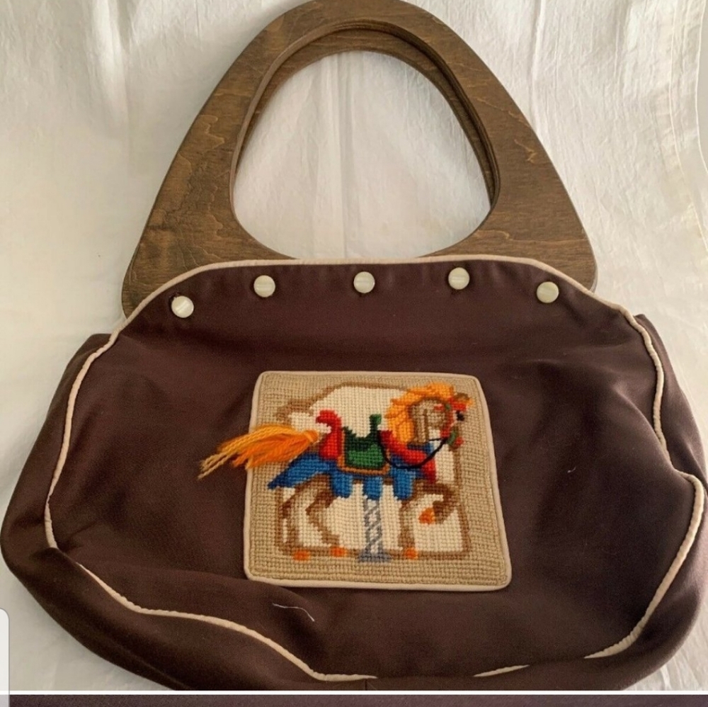 COPY - cute handmade 1950s purse horse bag equest…